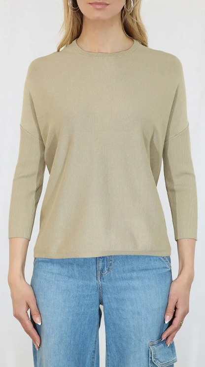 OVERSIZED CREWNECK WITH RIB SLEEVES 32357FW25