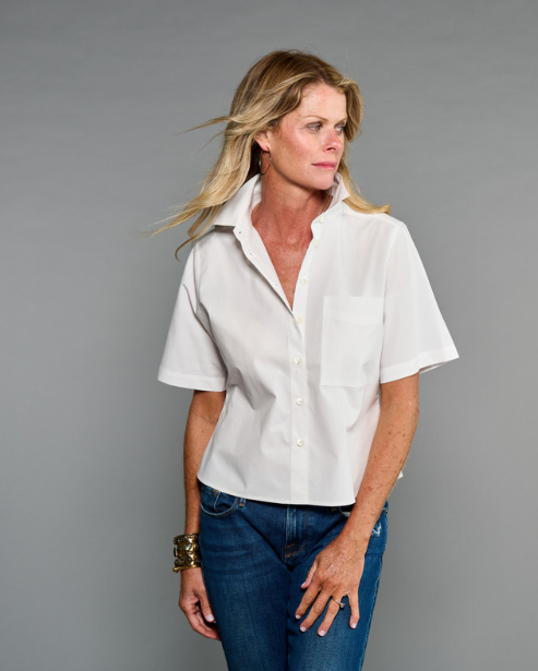 THE SHORT SLEEVE CROP BLOUSE 130