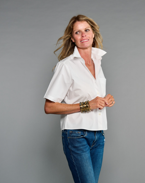 THE SHORT SLEEVE CROP BLOUSE 130