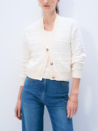 TEXTURED BOUCLE CARDIGAN 21721