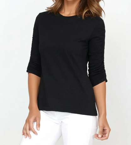 CREWNECK ROUCHED SLEEVE 61697