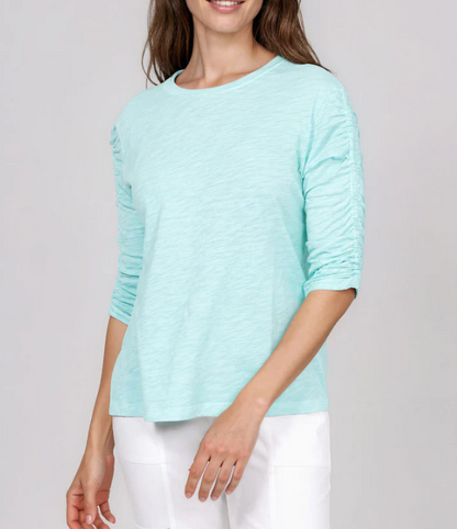 CREWNECK ROUCHED SLEEVE 61697