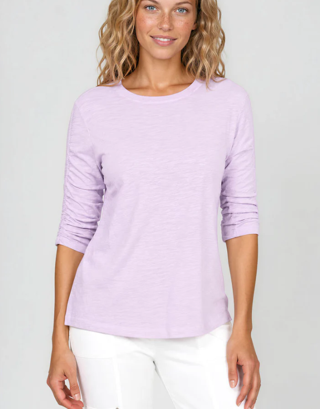 CREWNECK ROUCHED SLEEVE 61697