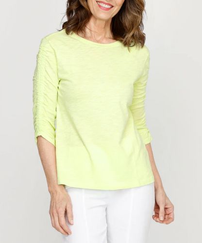 CREWNECK ROUCHED SLEEVE 61697