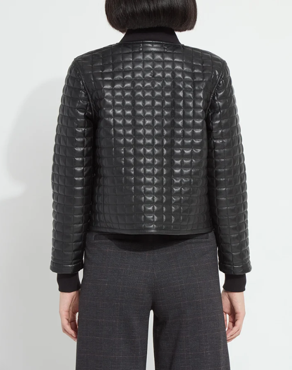 AGNES QUILTED VEGAN LEATHER JACKET 24-3971