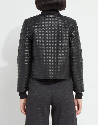 AGNES QUILTED VEGAN LEATHER JACKET 24-3971