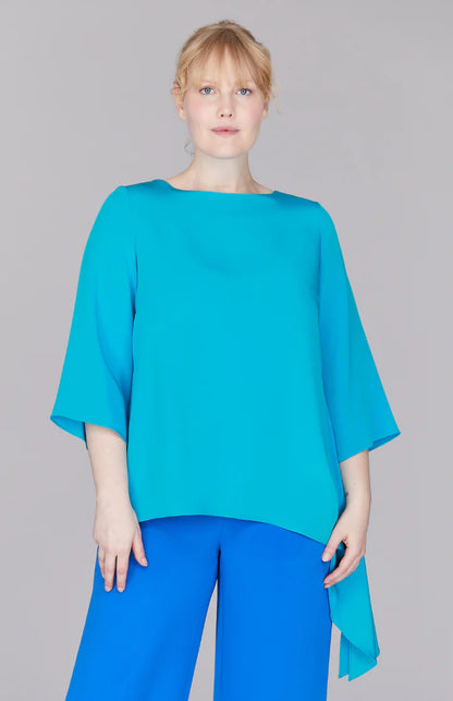 ASYMMETRIC SIDE DRAPE TUNIC TU256LX