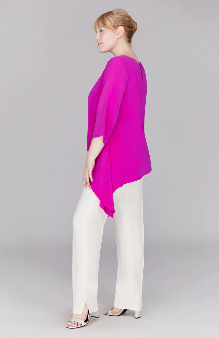 ASYMMETRIC SIDE DRAPE TUNIC TU256LX