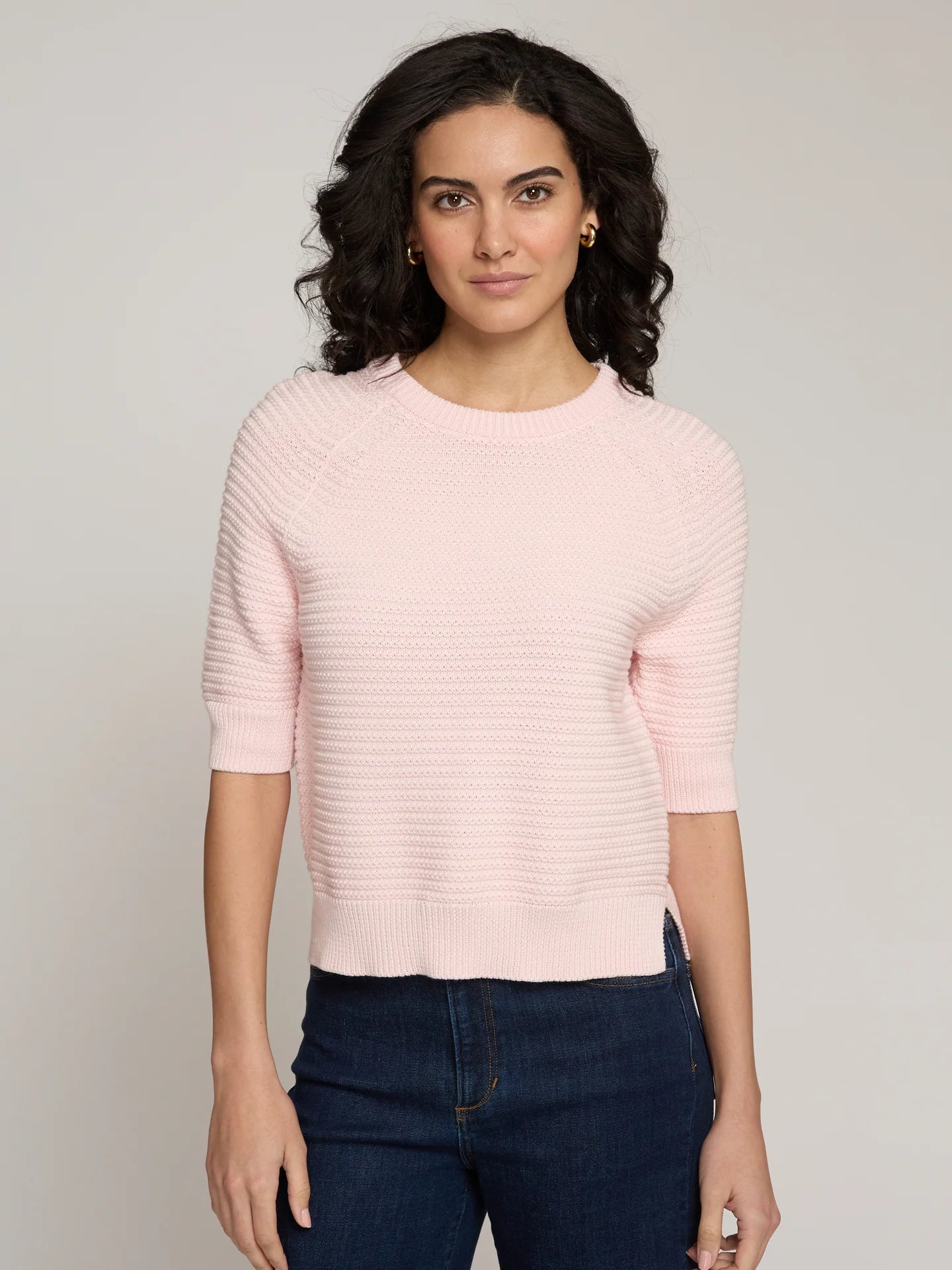 TEXTURED STITCH RAGLAN CREW N14494
