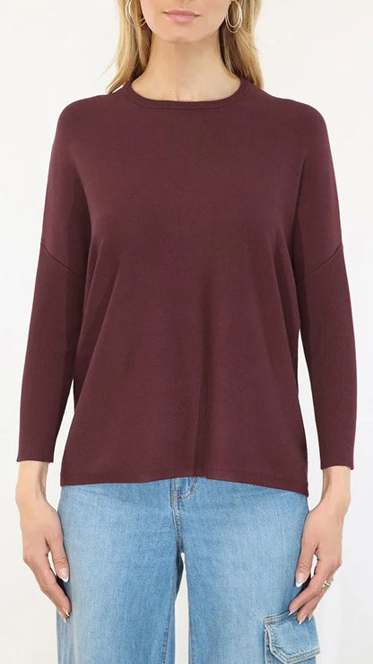 OVERSIZED CREWNECK WITH RIB SLEEVES 32357FW25