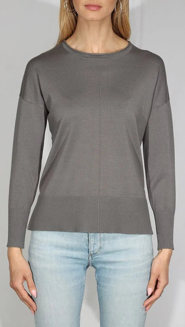 OVERSIZED CREWNECK WITH RIB SLEEVES 32357FW25