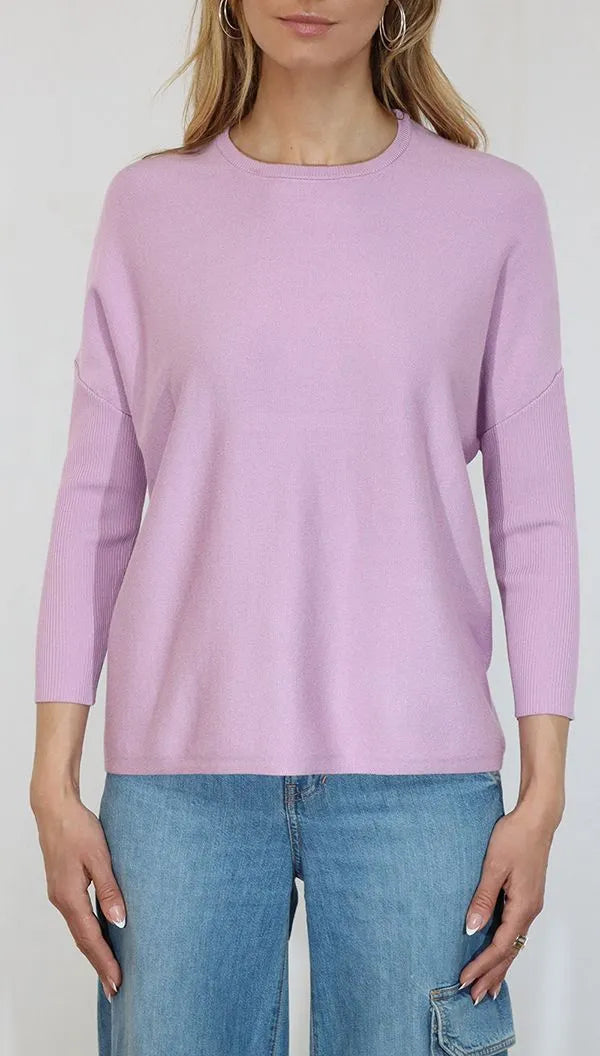 OVERSIZED CREWNECK WITH RIB SLEEVES 32357FW25