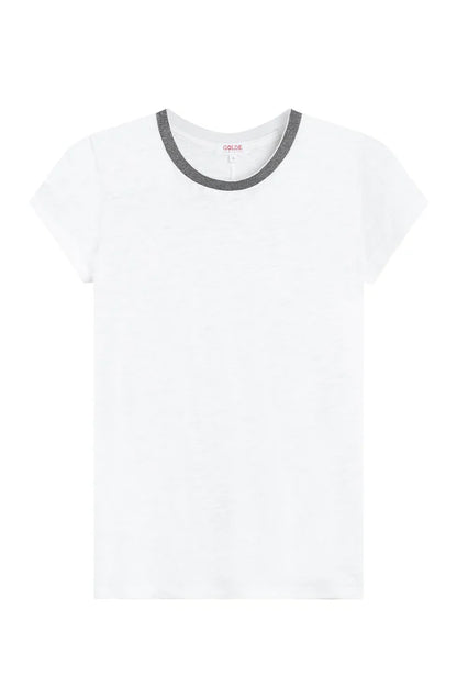 METALLIC TRIM TEE 21401