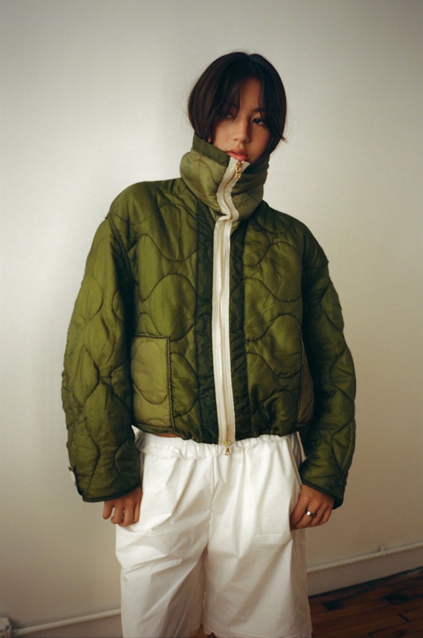 MILITARY LINER FUNNEL NECK JACKET