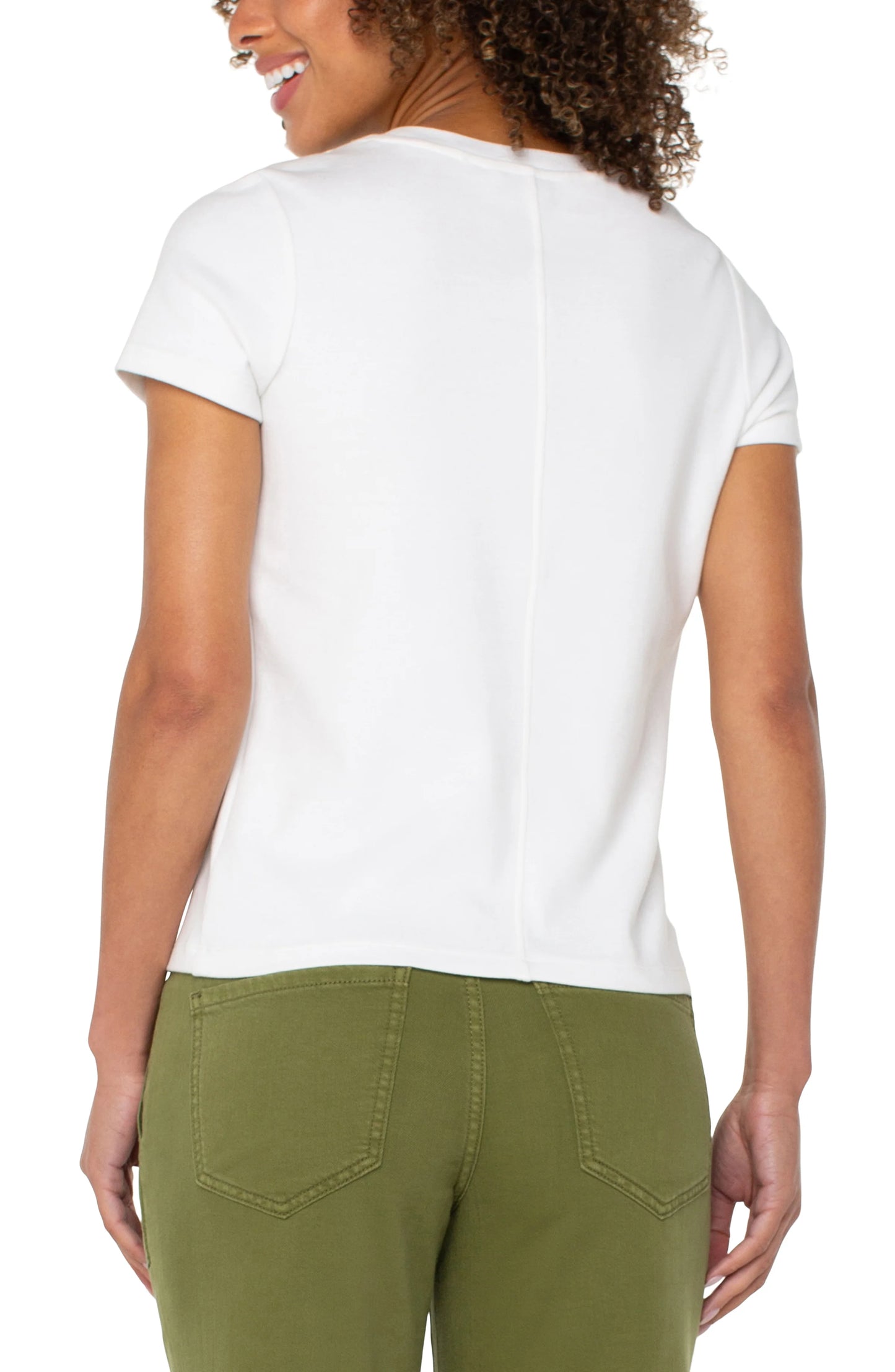 KNIT TEE W/ CENTER SEAM LM8H31K99