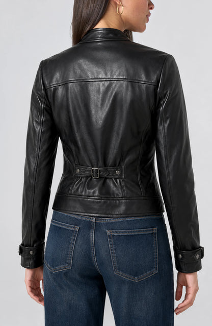 ZIP FRONT MOTO JACKET W/ BUCKLE LM1D16TL95