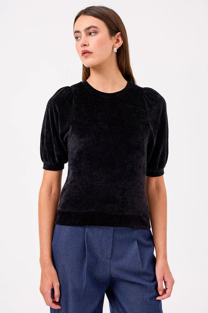 VELOUR S/S PUFF TEE 26450
