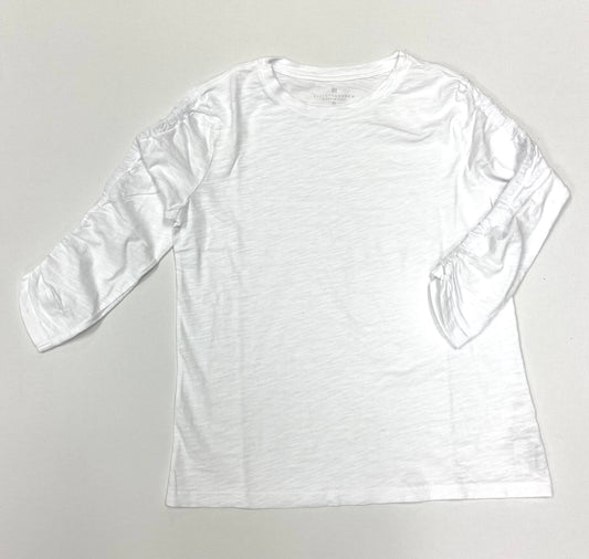 CREW NECK  ROUCHED 3/4 SLEEVE  65713